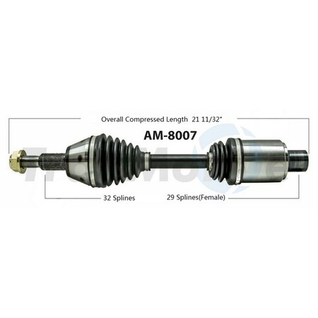 Surtrack Axle Cv Axle Shaft, Am-8007 AM-8007